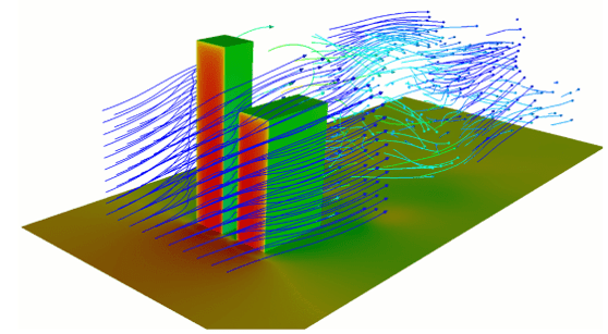 Wind Load Calculations in in CFD CAE Simulation Services by 3D Engineering